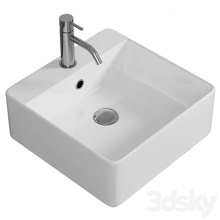Washbasin SantiLine SL-1004（model:3947805_Square_Corona）