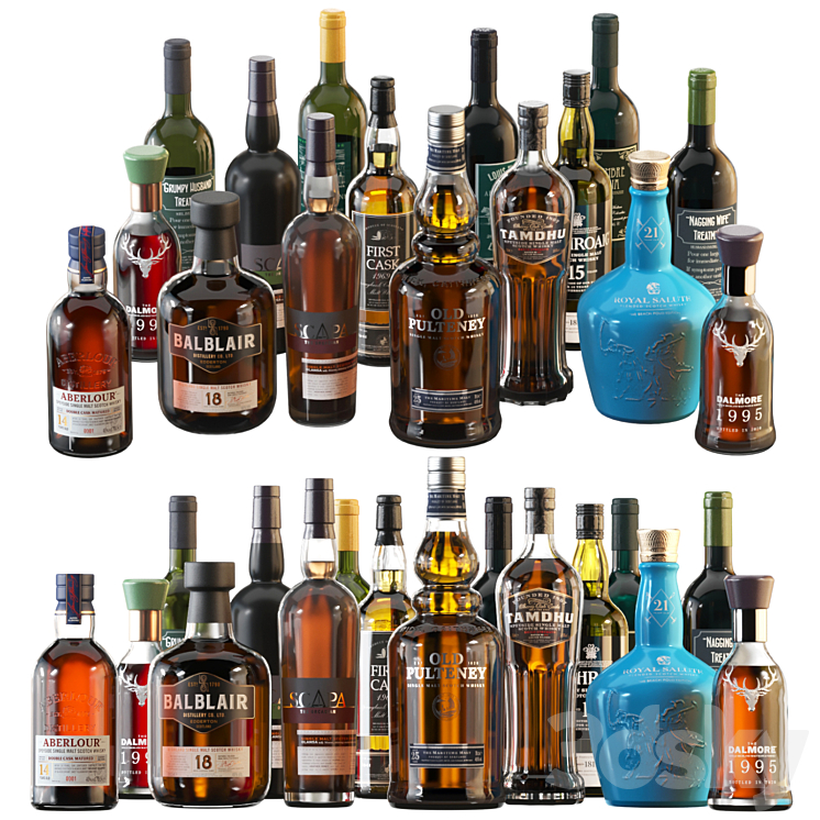 Bottles Bottles 07_alcoholic,beverage,bar,a,restaurant,whiskey,bottle,cocktail,label,vodka,martini,scotch,drink,wine（model:37101