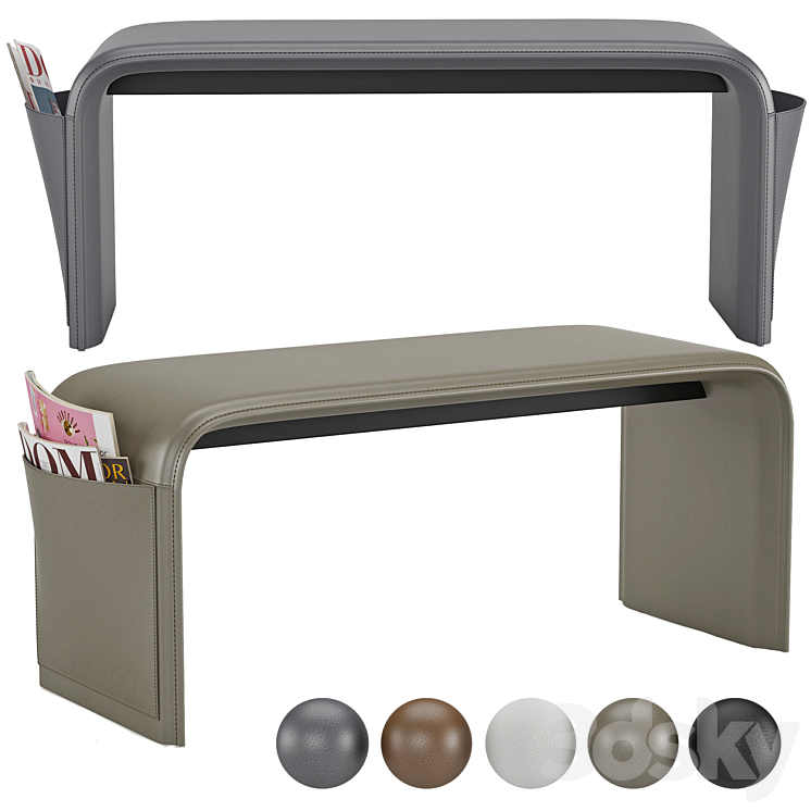 Bench Shape_（model:3278435）magazine rack,calligaris,bench,shape,magazine,leather,minimalism,modern