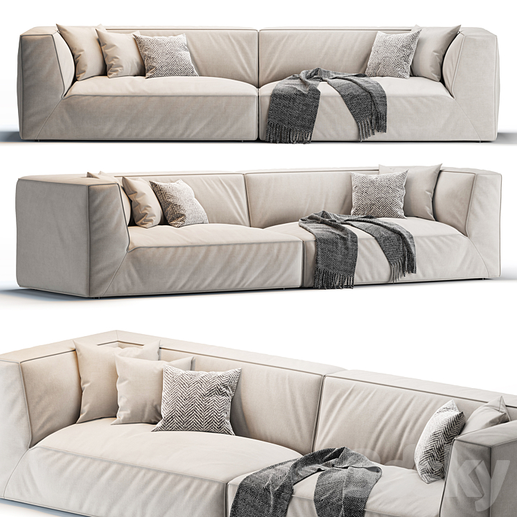 Pelle Sofa_（model:4957219）fabric,3d,model,sofa,settee,set
