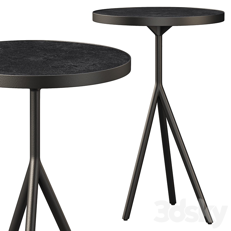 Joybird Bette End Table_（model:3675613）joybird,bette,nesting,end table,side table,coffee table,modern,round,granite,metal,scandi